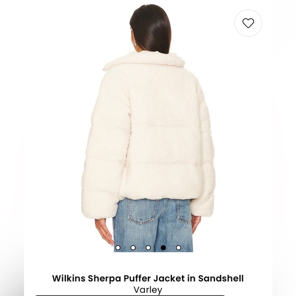 Varley Women's Sherpa Puffer Jacket Size Large - Cream - Picture 2 of 5